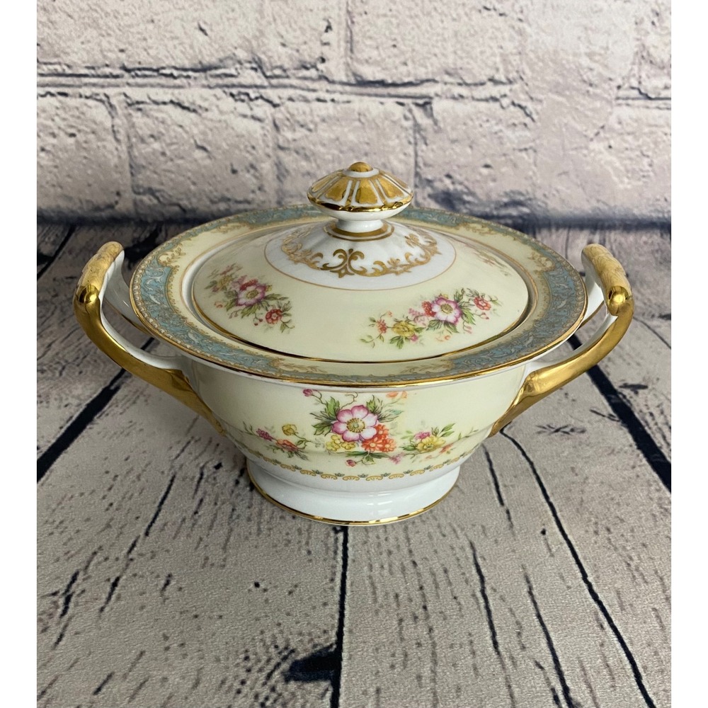 Noritake Blue Dawn 622 Sugar Bowl With Lid
